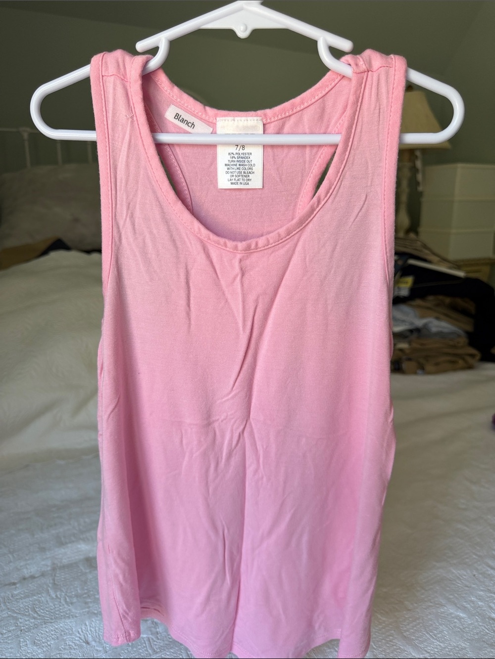 Terez Light Pink Racerback Tank Size 7-8